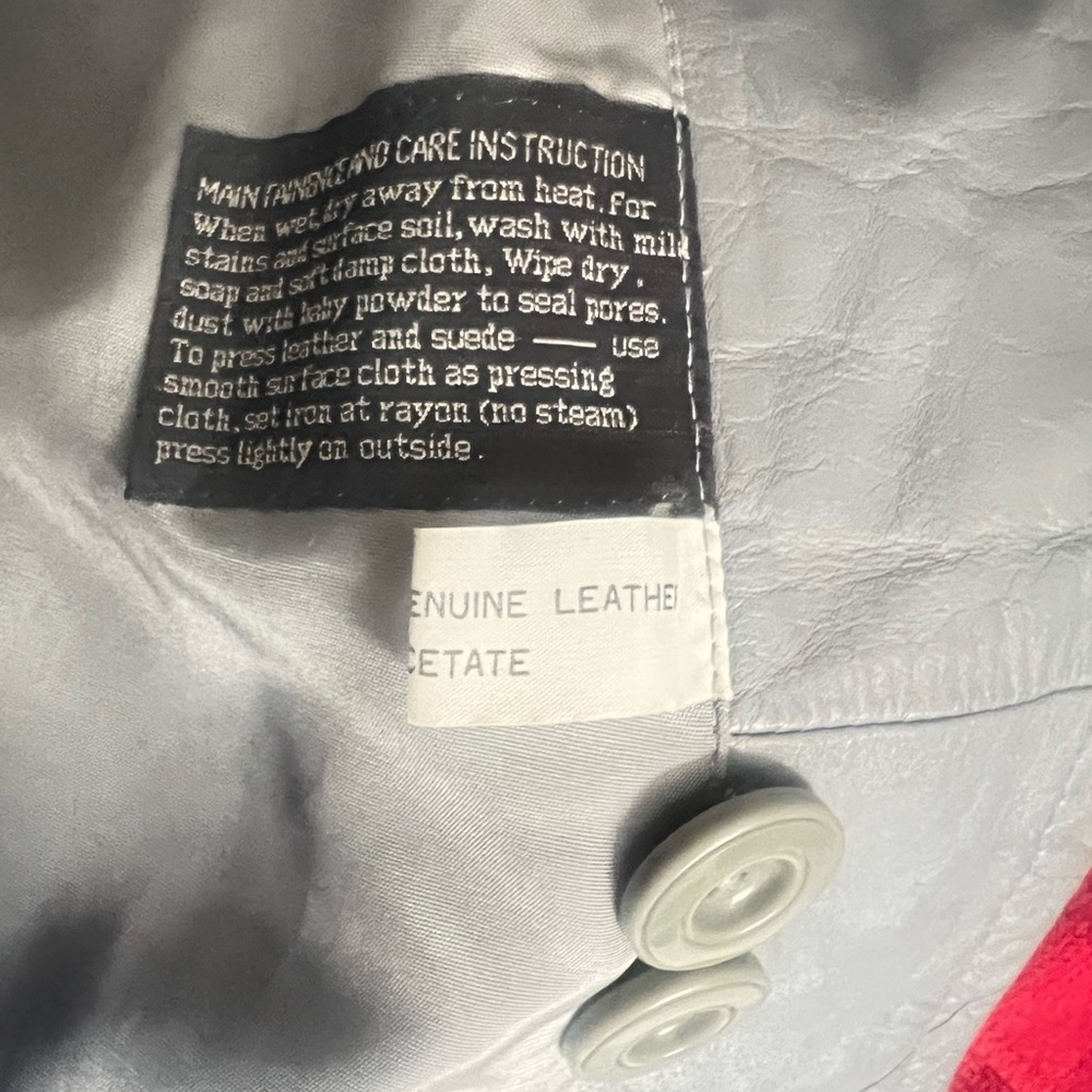 Vintage The Tannery Montgomery Wards Women's leather Gray Trench Coat size 13/14 - Picture 12 of 12